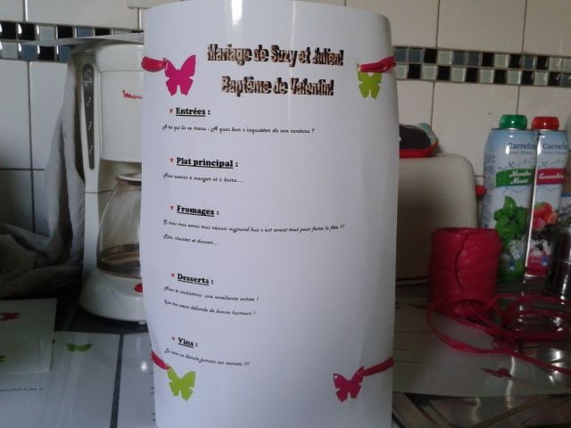 menu fais main