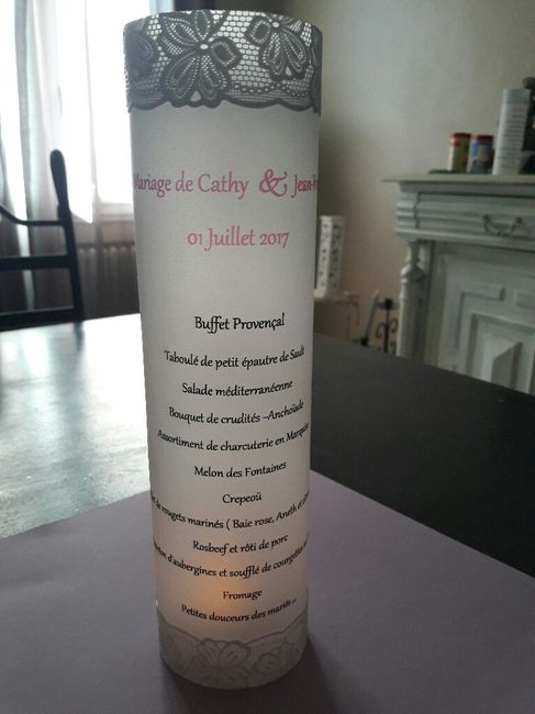 Menu papier calque - 1