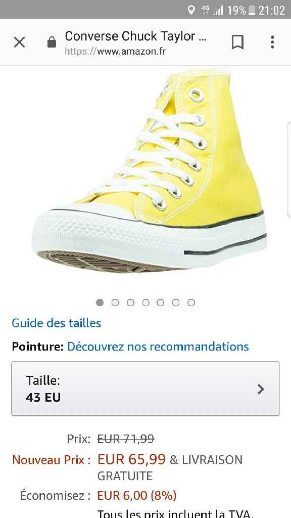 Converses jaune - 1