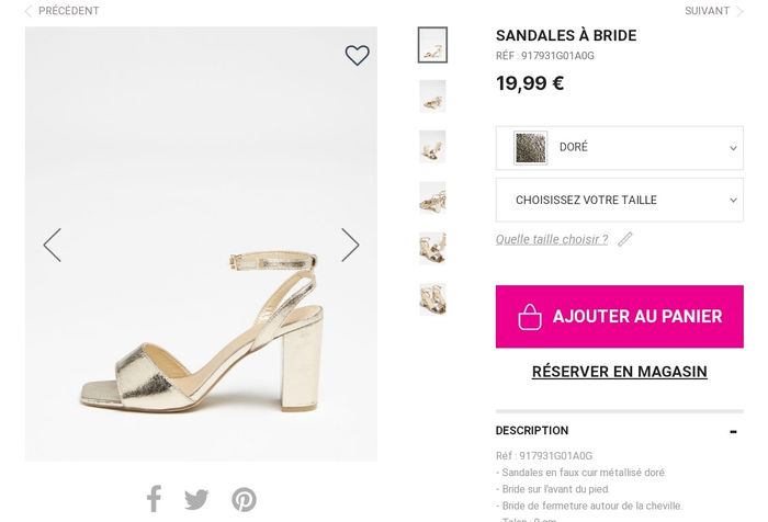 Chaussures dorées 2