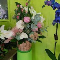 Composition florale vieux rose - 1