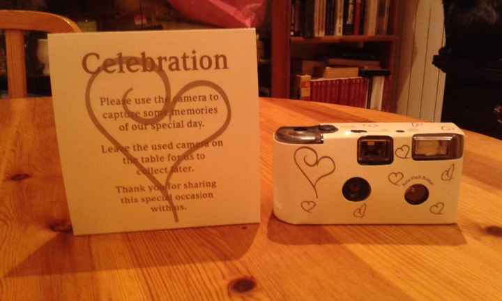 Appareil photos jetable pour table