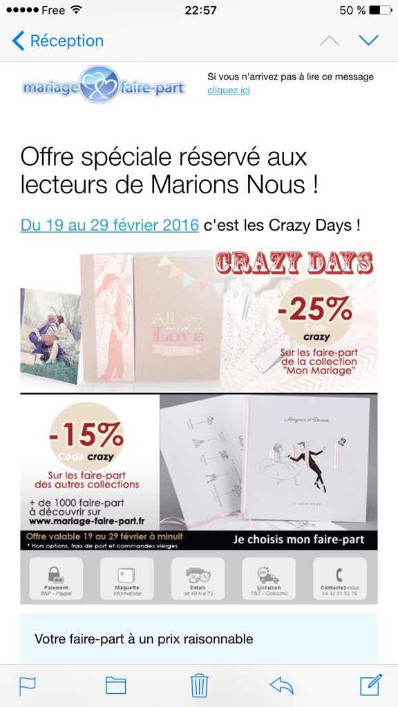 Faire part réduction - 1