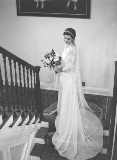 une belle mariée rétro-romantique