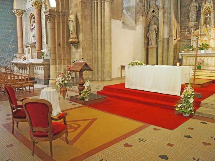 déco florale de l'église