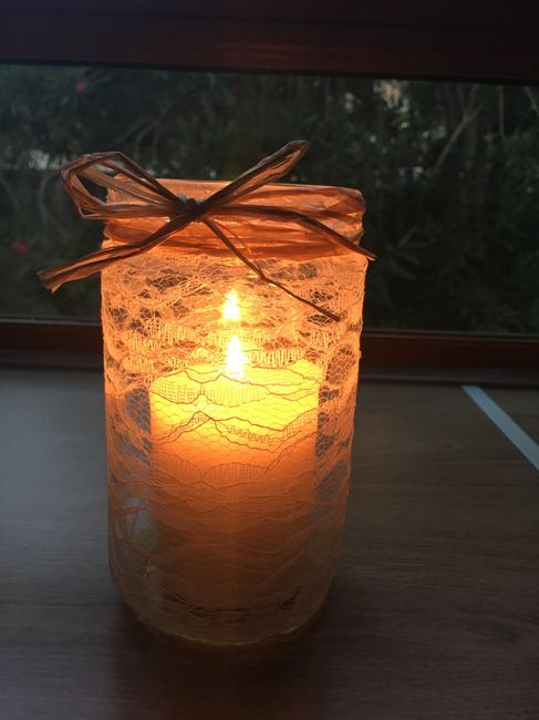 Comment coller la dentelle sur du verre ou de la conserve ? - 2