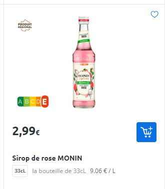 Vente privée Monin - 2