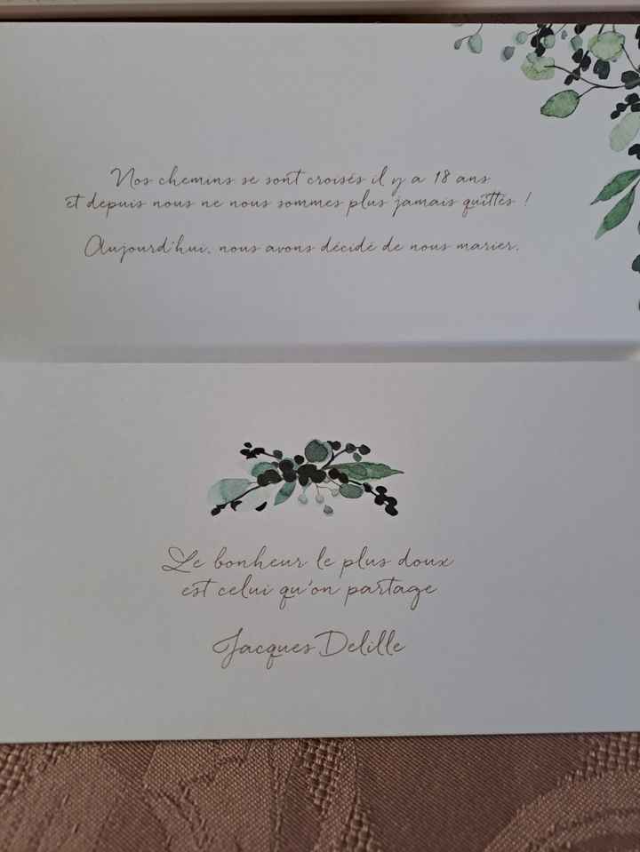 Faire part et non pas invitation - 2