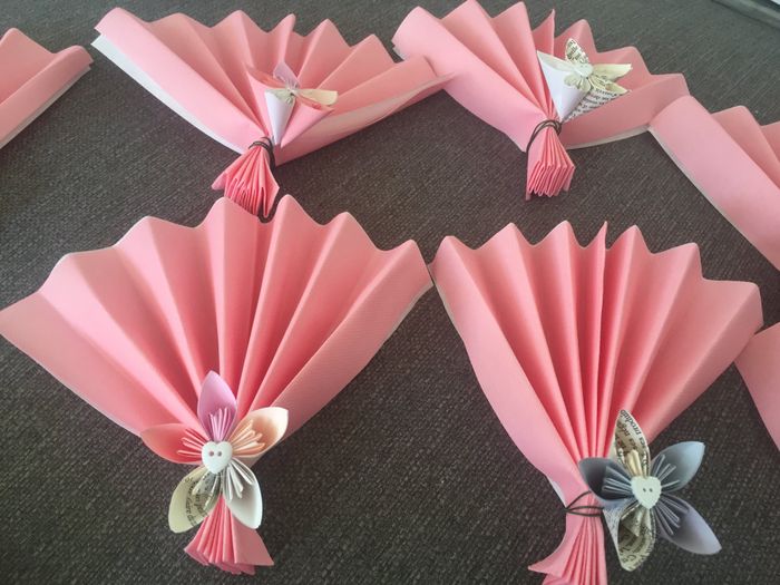 Serviettes pliés - 2