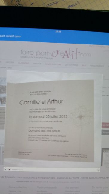 Faire part et contenant dragée  - 3