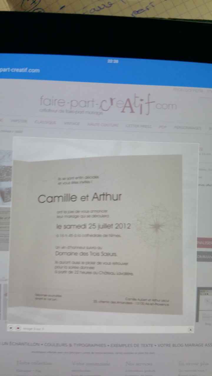 Faire part et contenant dragée  - 3
