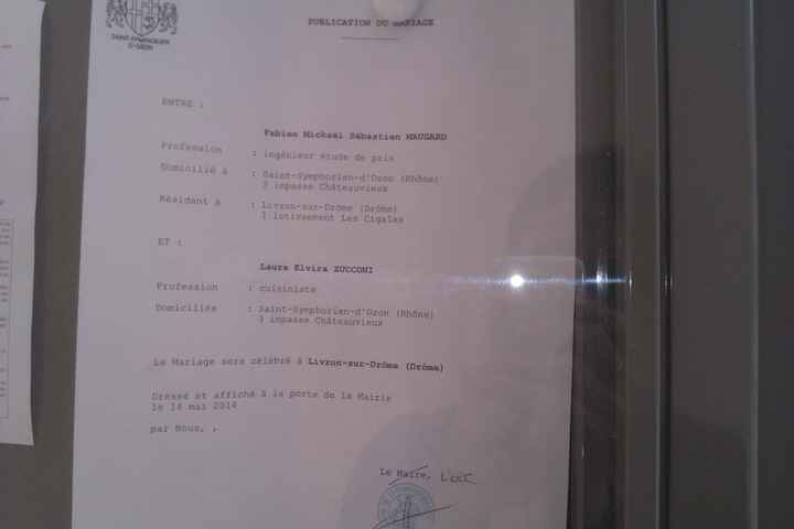 publication des bans