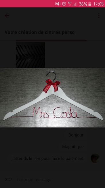 Mes cintres personnalisés sont prêts !  cadeaux du jour-j - 2