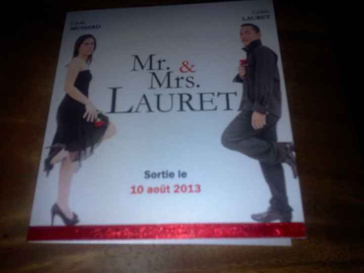 Devant du faire-part              