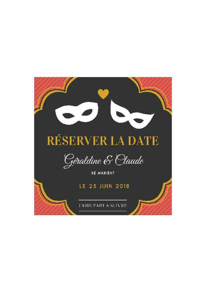 Save the date près à partir - 1