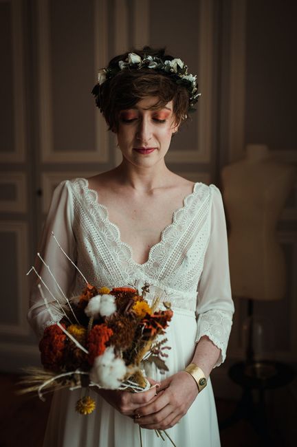 Bouquet de mariée en fleurs séchées 4