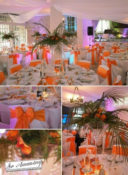 Décoration de salle le thème orangé