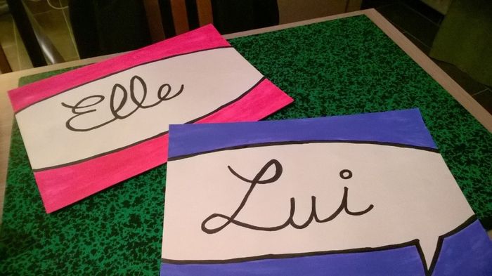 Comment faire  les pancartes elle et lui D coration 