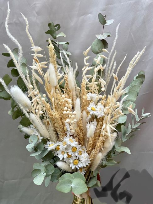 Bouquet de mariée en fleurs séchées 1