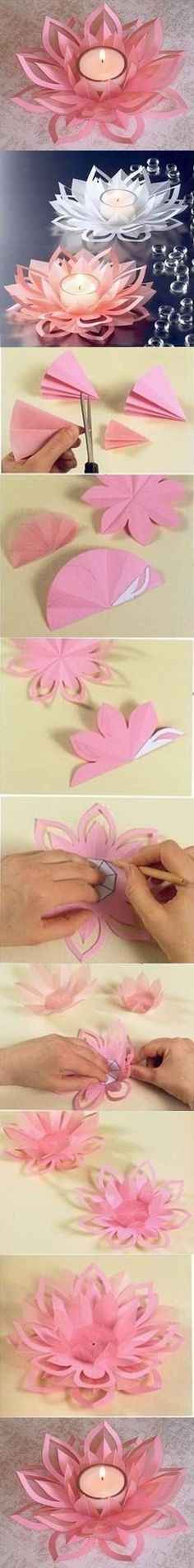 lotus origami avec ou sans bougie