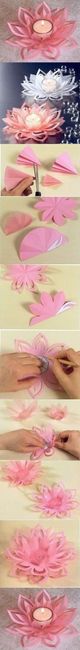 lotus origami avec ou sans bougie