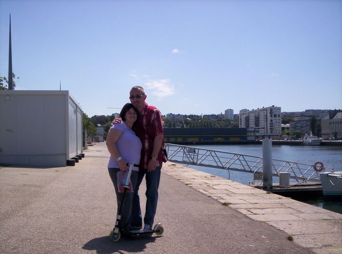 Nous sur le port de Cherbourg