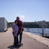 Nous sur le port de Cherbourg