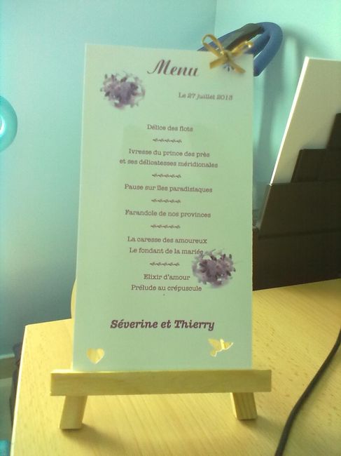 Notre Menu.