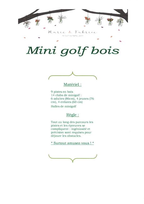affiche mini golf