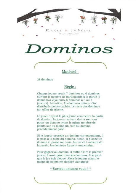 affichette dominos