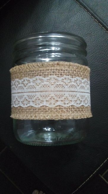 bocal jute et dentelle