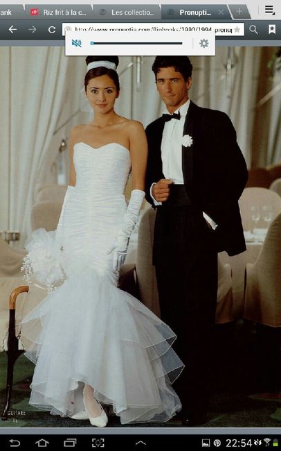 Petit délire : quel était le type de robe de mariée, l'année de ma naissance ? ( Oui, je sais, je ne
