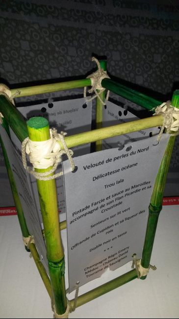 Photophore menu en bambou diy - 2