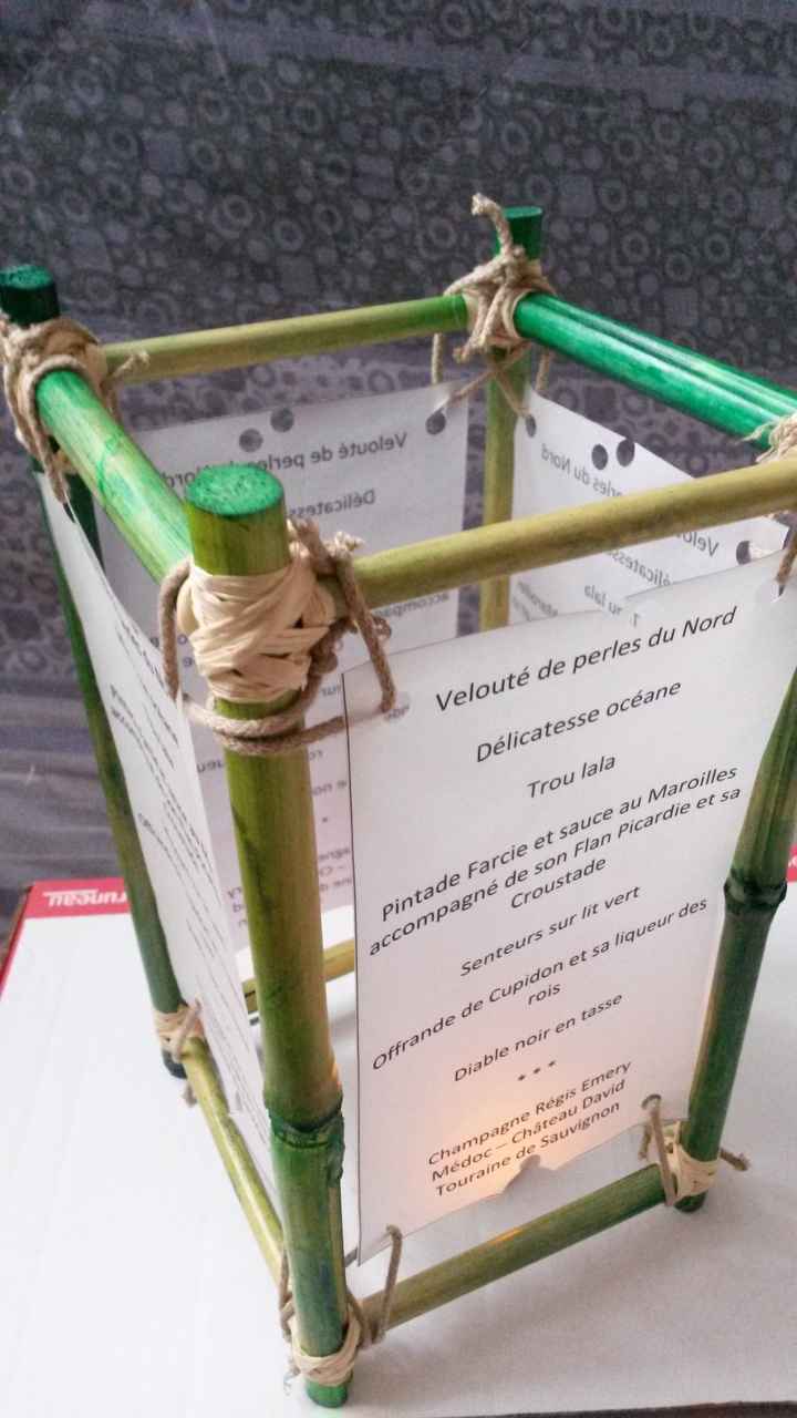 Photophore menu en bambou diy - 2