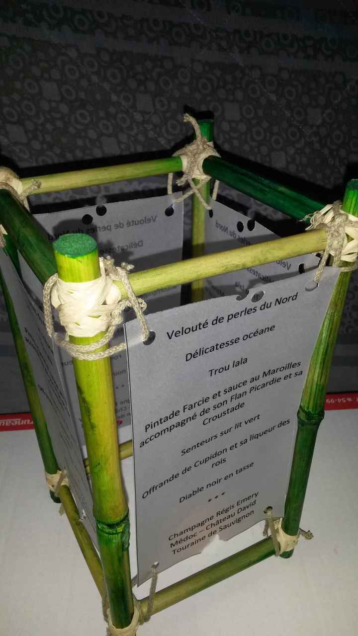 Photophore menu en bambou diy - 2