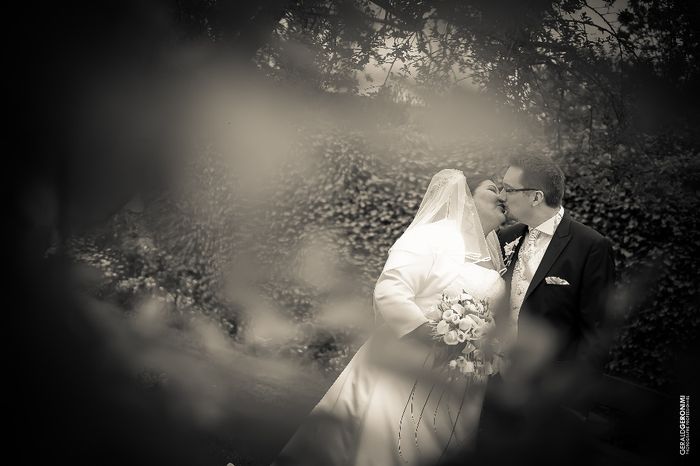 Première photo à deux dans le jardin