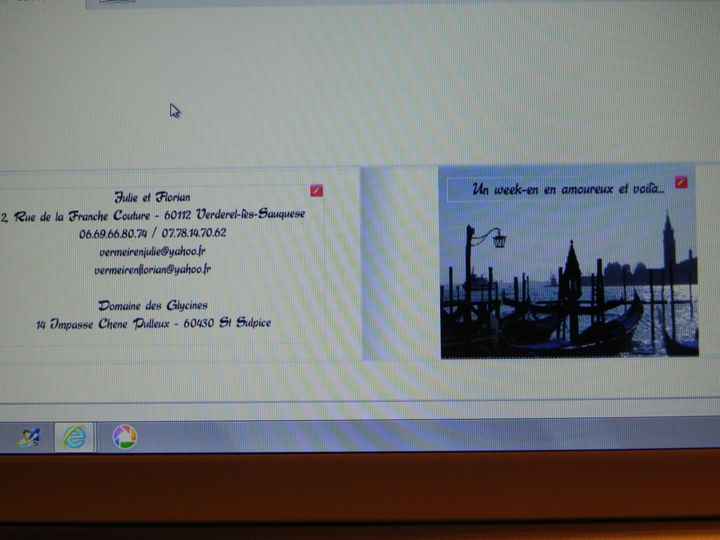 FAIRE PART ESSAI NUMERO 1 (recto)