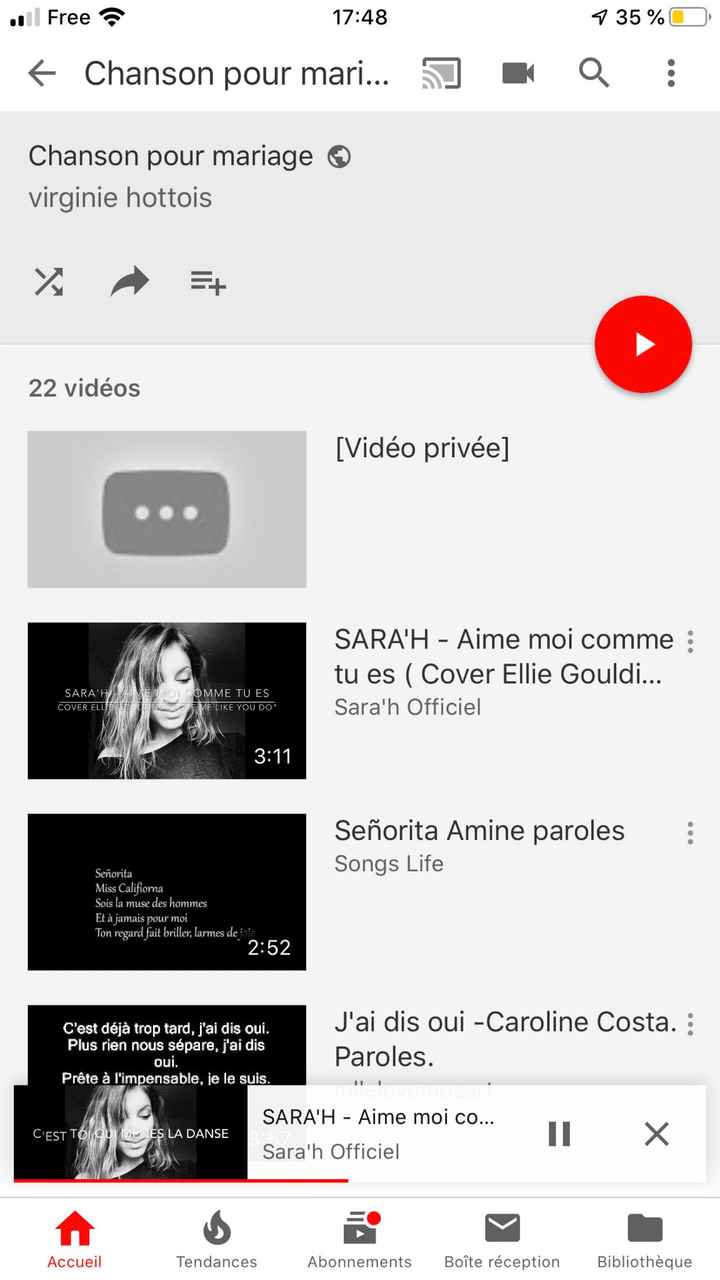 Quelle sera la musique de ton ouverture de bal ? - 1