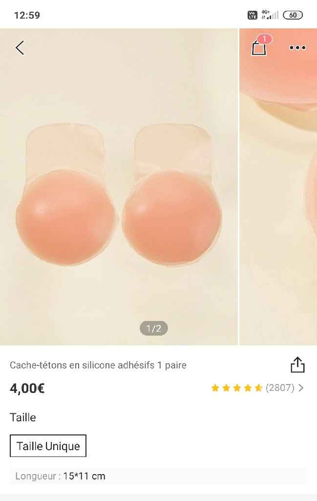 Soutien gorge adhésif - 1