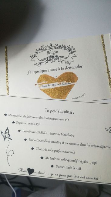 Retour de ma demande en témoin
