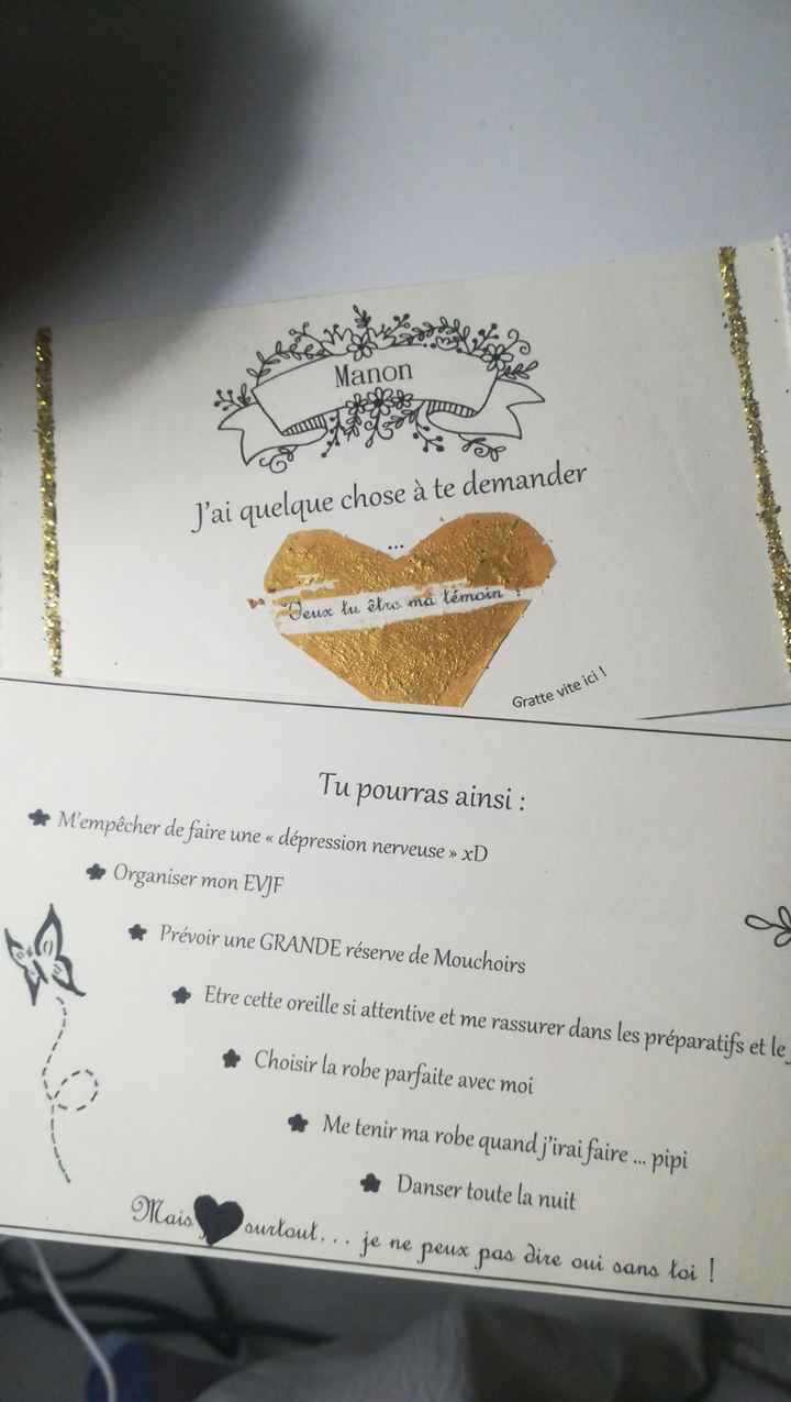 Retour de ma demande en témoin