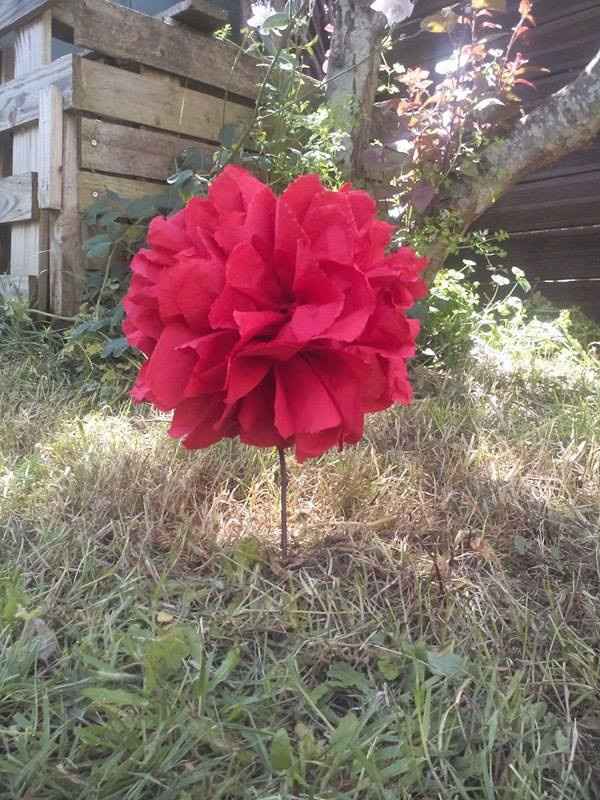 Fleur DIY en serviette papier