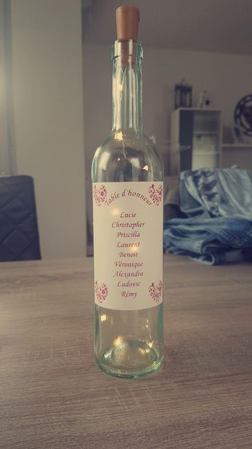 Etiquettes menus bouteilles lumineuses 2