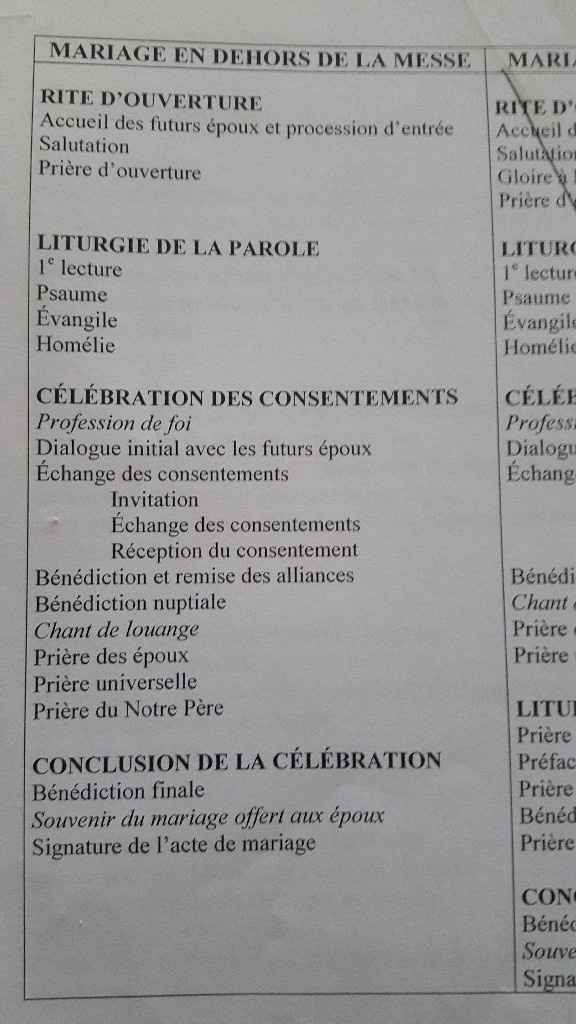 Livret de messe - 1