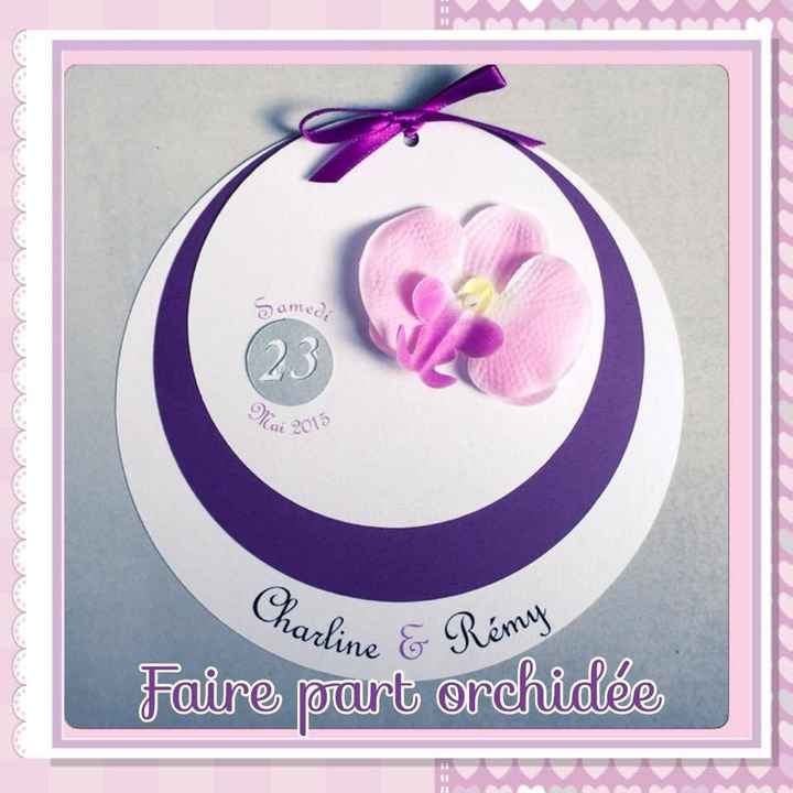 faire part orchidée