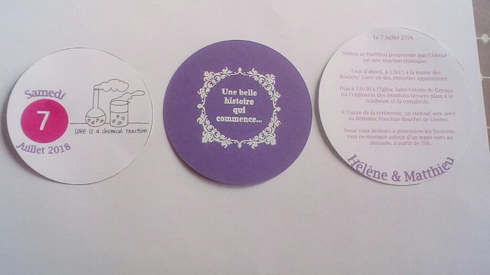 Faire part diy violet fushia et blanc! avis ? - 2