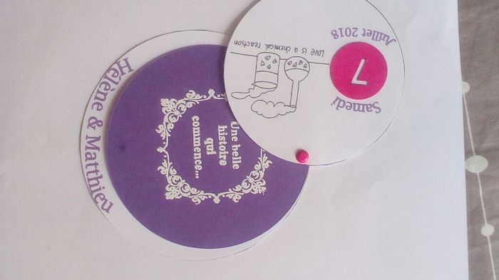 Faire part diy violet fushia et blanc! avis ? - 3