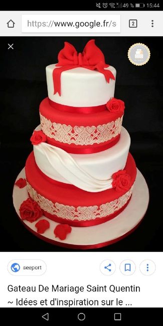 mon Wendy cake theme rouge et blanc