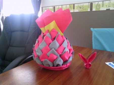 essai pliage serviette 