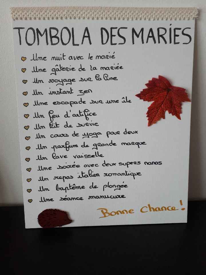 Toile présentation lots tombola - 1